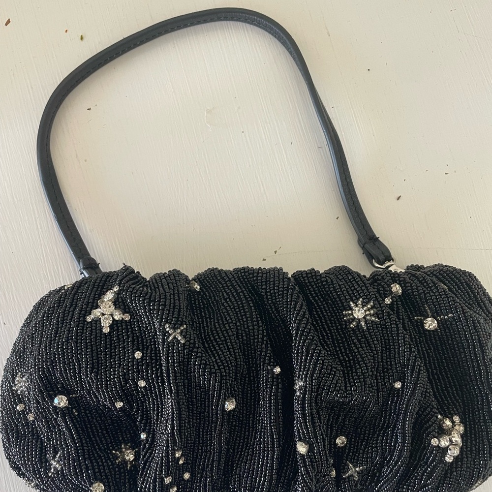 STAUS Black Beaded Evening Bag - Picture 2 of 7